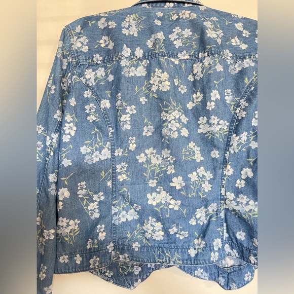 VILLAGER SPORT Liz Claiborne Company Lightweight Jean Shirt Jacket sz L - Picture 4 of 11